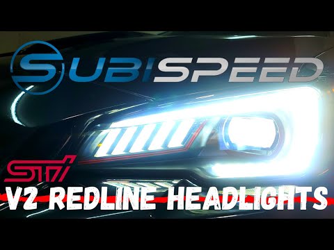 SubiSpeed V2 Redline Headlights - 2015-2020 WRX, 2015-2017 STI Install!