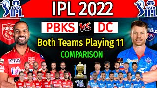 IPL 2022 | Punjab Kings Vs Delhi Capitals Playing 11 Comparison | PBKS Vs DC Playing 11 IPL 2022 |