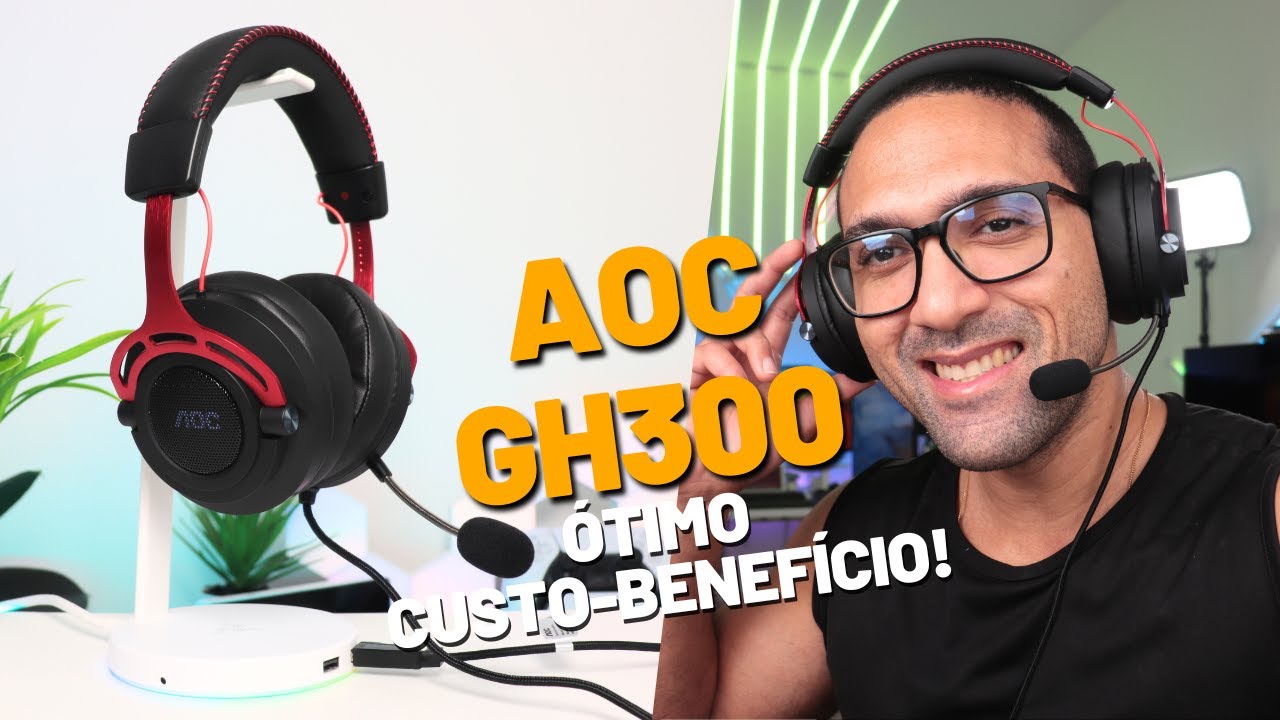 AOC GH300 - UM DOS MELHORES HEADSET CUSTO-BENEFÍCIO QUE JÁ TESTEI PARA PS5 e PC!