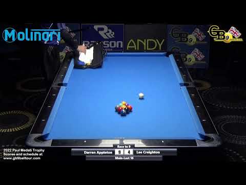 Main Event Last 16 - Darren Appleton vs Lee Creighton