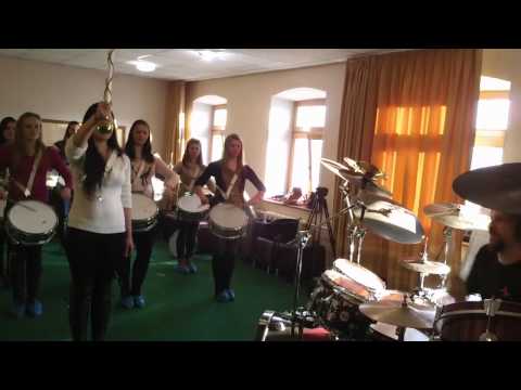 Marco Rehearsing With the Vladivostok Girl Drum Squad