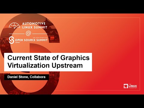 Current State of Graphics Virtualization Upstream - Daniel Stone, Collabora