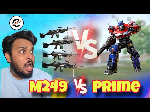 Funny trolling with M249 vs Optimus prime 😂 #bgmi #championchacha #funnycommentary