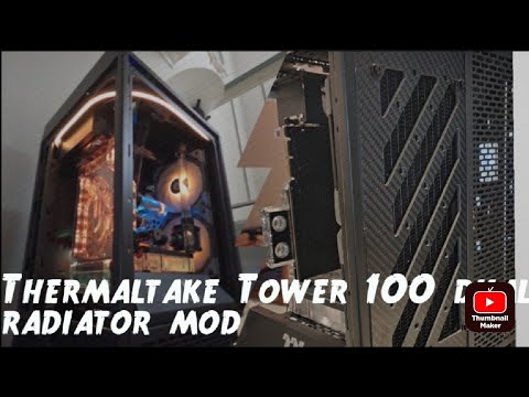 Epic mini ITX build, thermaltake the tower 100 custom loop. 240 radiator, 120 radiator mod