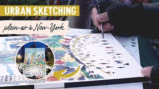 Plein air painting in NYC!!! + Urban sketching pro tips