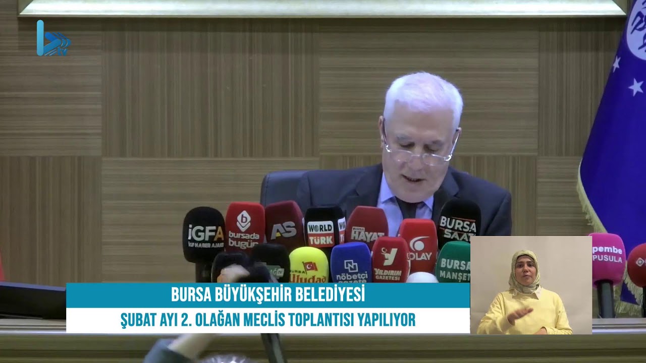 🎥 CANLI | Bursa Büyükşehir Belediyesi Şubat Ayı 2. Olağan Meclis Toplantısı