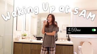 Waking Up at 5AM: morning routine, travel prep & pack before a flight āļø