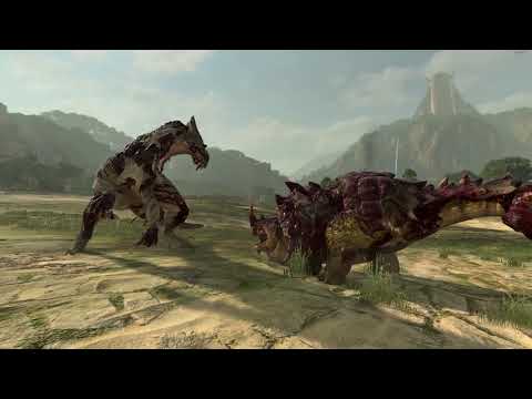 Feral Carnosaur VS Feral Bastiladon | Total War: Warhammer 2