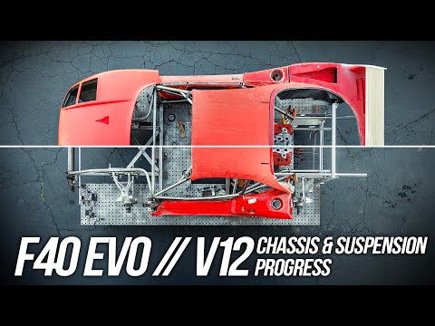 The Hardest Part is DONE! // Suspension MOUNTED to my V12 F40 Chassis
