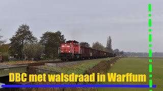 DBC 6455 komt met Walsdraadtrein langs Warffum (4K)