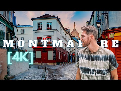 [4K] Tour of Montmartre: The Artistic District of Paris, France