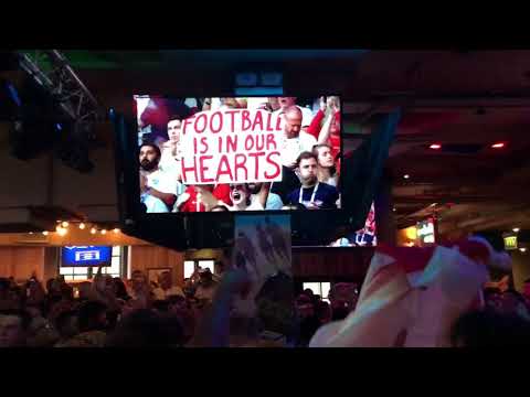 Fan footage of England vs Croatia in Walkabout, Birmingham. World Cup Semi Final. Russia 2018.