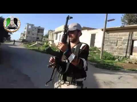 تمشيط أحياء بلدة الشيخ سعد في درعا من عناصر داعش من قبل اللواء الثالث مشاة