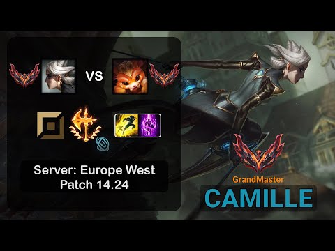 Camille Top vs Gnar - EUW GrandMaster - Patch 14.24