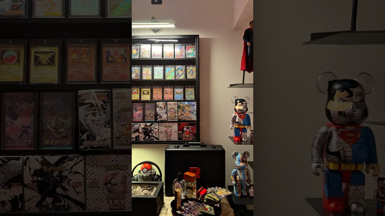 ポケモンカードを綺麗に飾りたくてtemuでインテリア雑貨爆買いした✨#インテリア #一人暮らしインテリア #ポケモンカード #ポケカ開封 #temu #pr