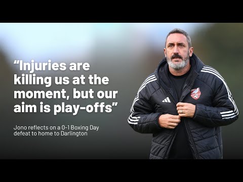 Post-Match Reaction | Jono Greening Vs Darlington (National League North)