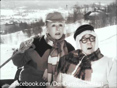 Far til fire i sneen (1954) - Onkel Anders på ski ned af bjerget