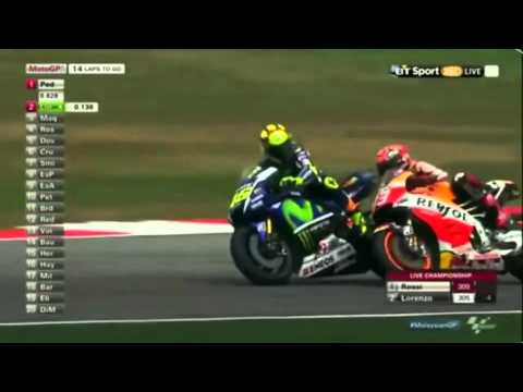 "Sundulan Maut Marquez dibalas Tendangan Maut Rossi" Slow Motion