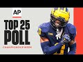AP Top 25 Poll Released: Michigan KNOCKS Ohio State out of Top Four, FSU JUMPS back in | CBS Sports