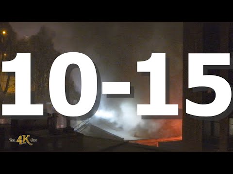 Montréal: Ravaging overnight 5th alarm structure fire inferno...