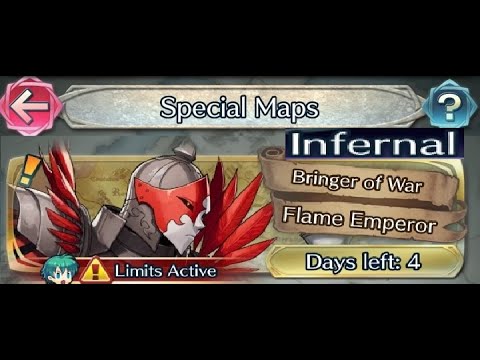 The battle with Limited unit : Vs. Flame Emperor - Infernal (with F2P units No SI but Seals)