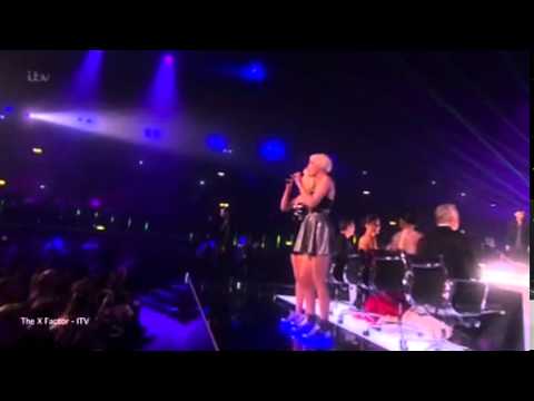 The moment Blonde Electra KISS on The X Factor stage 1418450360 3941687356001 x factor kiss