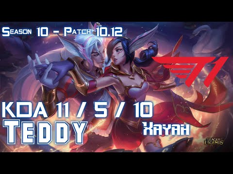 T1 Teddy XAYAH vs KAI'SA ADC - Patch 10.12 KR Ranked