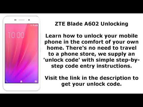 Unlock ZTE Blade A602 - SIM Network Unlock PIN