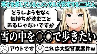 寒さを感じているとメンタルが安定するニコたんのメンタル回復方法【虎金妃笑虎/ホロライブ切り抜き】