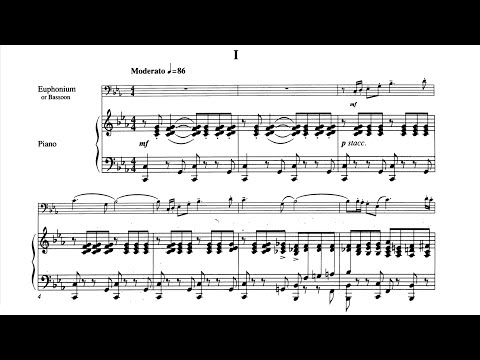 Horovitz: Euphonium Concerto, I. Moderato (Score Video) - Nathanael Kumar, Euphonium