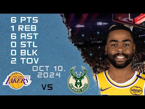 D'Angelo Russell Player Full High Lowlights vs BUCKS 10 10 2024