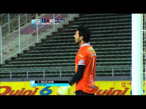 Gol de Castro. Unión (MdP) 3 - Chacarita 1. Fecha 23. B Nacional 2015. FPT