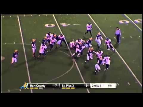 St. Pius X Golden Lions defeat the Hart County Bulldogs 31-15.