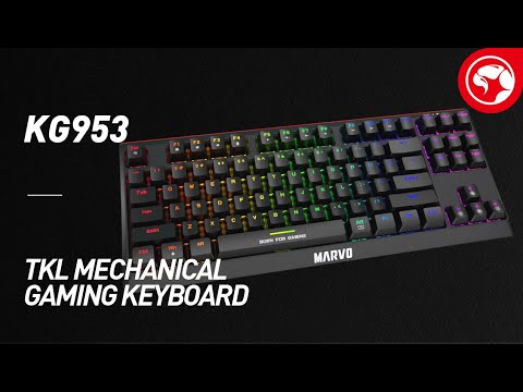 Marvo KG953 TKL Red switch RGB EN Wireless Black