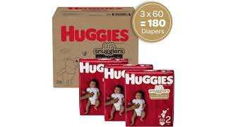 Best World Healthy Baby Diapers Size 2, 180 Ct, Huggies Little Snugglers
