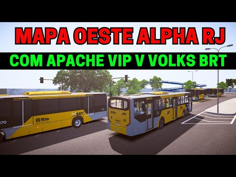 🔴Mapa Oeste Alpha RJ | Gameplay Proton Bus Simulator com Volks Apache Vip V BRT Rio | Mods