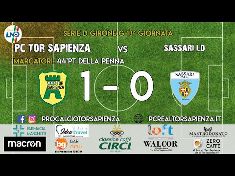 Serie D, 13^ giornata: PC Tor Sapienza - Sassari Latte Dolce 1 - 0