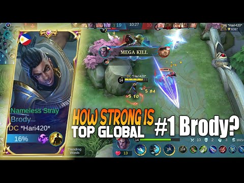 Super Aggressive Brody Top Global #1 - Full Gameplay 2022 Mythic Rank