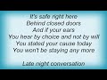 Josh Rouse - Late Night Conversation Lyrics
