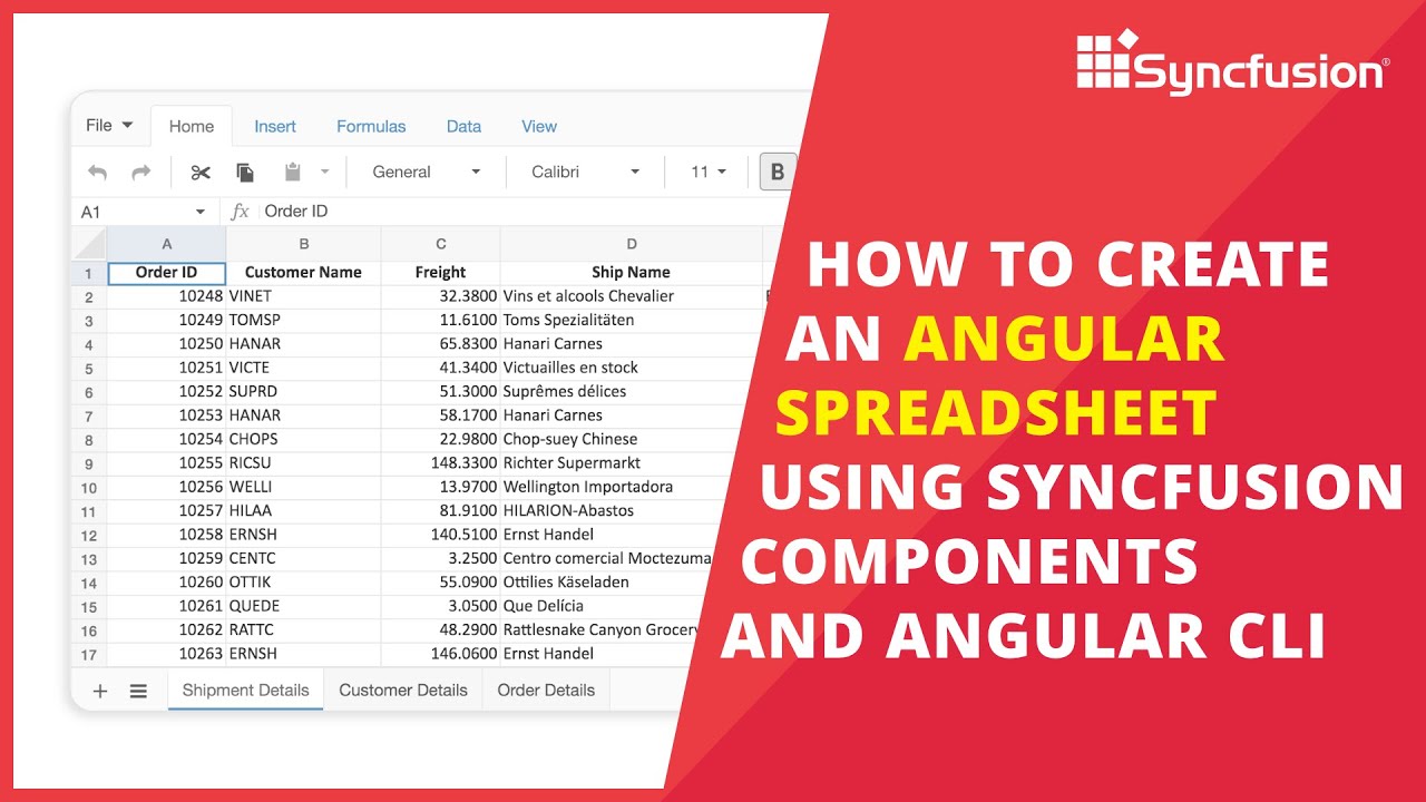 How to Create an Angular Spreadsheet Using Syncfusion Components and Angular CLI