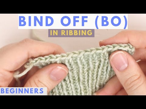 1x1 Rib Bind Off (BO) - Cast Off in Pattern