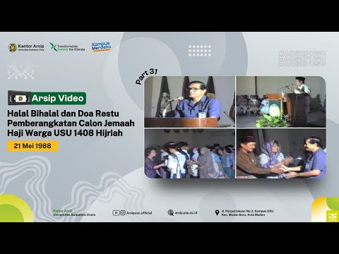 Halal Bihalal dan Doa Restu Pemberangkatan Calon Jemaah Haji Warga USU 1408 Hijriah