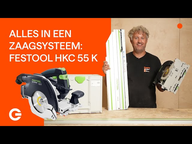 Festool HKC 55 KEB-Basic-FSK420 18V accu pendelkapzaag body in systainer met geleiderail-image