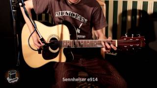 Video thumbnail for Sennheiser e914 on Ac.Guitar Mitchell MD 200 SCE by AmpsOnAir