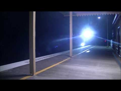 Pacific National Long Container Freight Train through Culcairn NSW at Night - Australian Trains