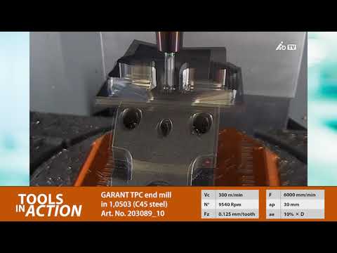 GARANT TPC end mill in 1,0503 (C45 steel)