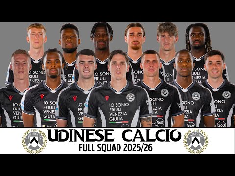 Udinese Calcio Official Squad 2025/26 Season | Serie A 25/26