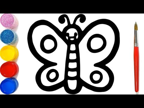 Dessine papillon pour BéBé - Comment Dessiner et Colorier pour les Enfants