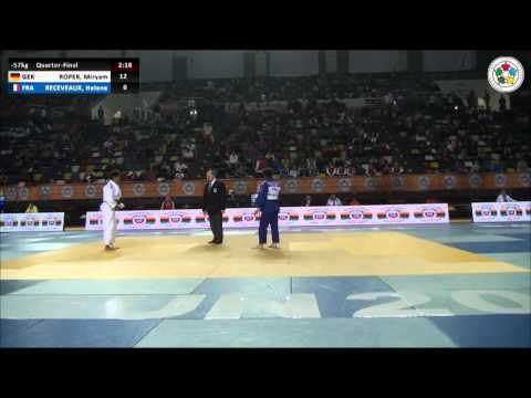 Miryam ROPER (GER) Vs Helene RECEVEAUX (FRA) - Judo Grand Prix Samsun 2014 [-57kg]