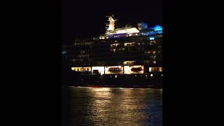 “EXPLORA I setting sail at night! 🌙 MSC's most luxurious cruise ship”